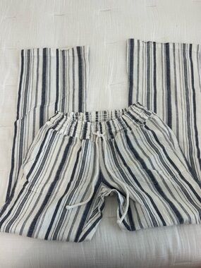 Roxy Women's Navy & White Striped Pull-On Pants